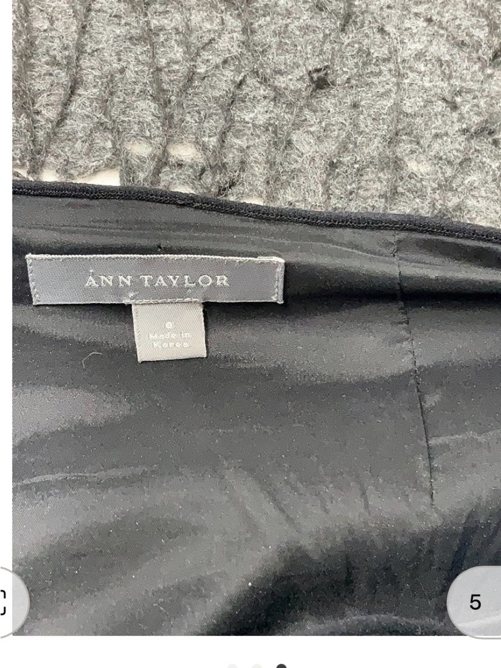 Ann Taylor Black Pencil Skirt with shiny Waistband - Picture 3 of 4